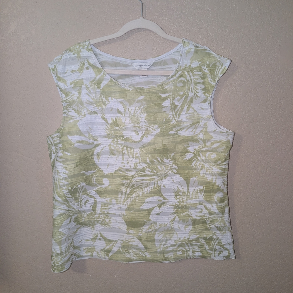 Christopher & Banks Sleeves  Floral Tank Top